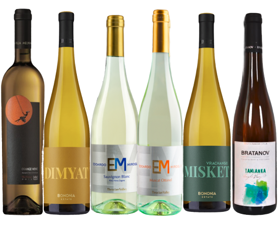 Probierpaket mit 6 Top-Weißweinen Bulgariens