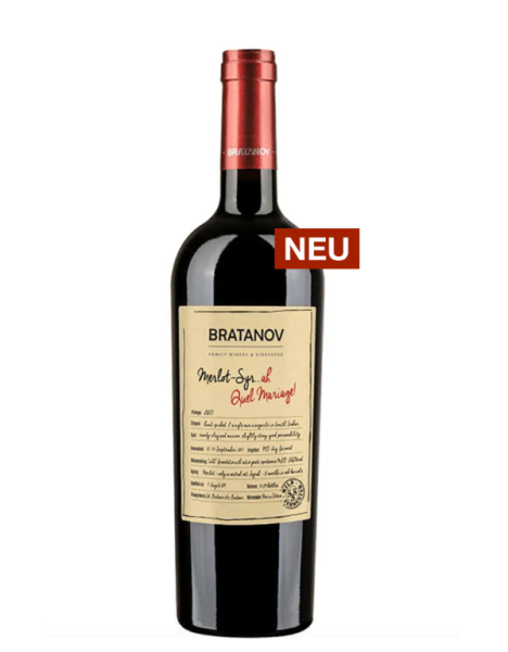 Rotwein MERLOT & SYRAH "QUEL MARIAGE" Bratanov, Harmanli