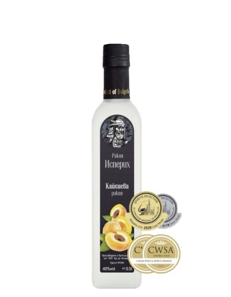 APRIKOSENBRAND "ISPERIH" 40% vol., 0,5 l Isperih, Bulgarien